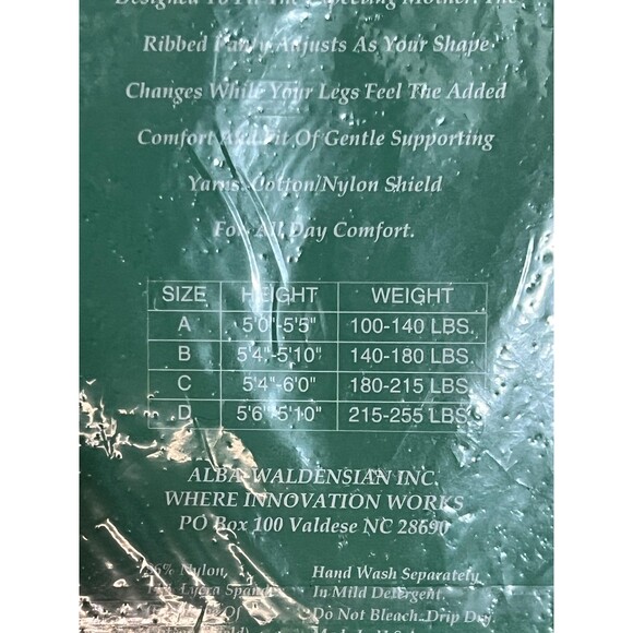 Vintage While You Wait Maternity Pantyhose Size A Taupe Sheer Support Made USA - Picture 4 of 4